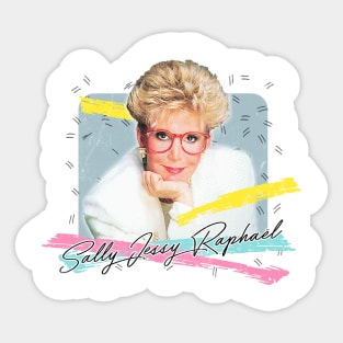 Sally Jessy Raphael / Vintage Faded Look 90s Style Fan Design Sticker